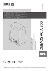 Bft DEIMOS AC A 800 Instrucciones De Uso Y De Instalacion