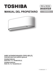 Toshiba RAS-10J2AVSG-E1 Manual Del Propietário