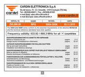 Cardin Elettronica S504 Serie Manual Del Usuario