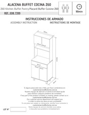 TUHOME Furniture Z60 EDB 7399 Instrucciones De Armado