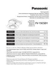 Panasonic FV-15CSD1 Instrucciones De Instalación Y Funcionamiento