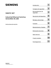 Siemens SCALANCE XC206-2G PoE EEC (54 V) Instrucciones De Servicio