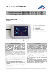 3B SCIENTIFIC PHYSICS SG10 230 V, 50/60 Hz Manual De Instrucciones