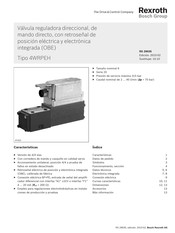 Bosch Rexroth 4WRPEH Manual De Instrucciones