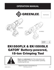 Greenlee GATOR EK1550SLX Operación Manual