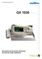 Metrix GX 1030 Manual De Instrucciones