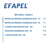 Efapel 40426 S Manual De Instrucciones