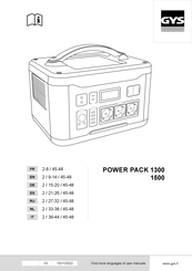 GYS POWER PACK 1500 Manual De Instrucciones