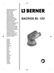 Berner BACROS BL 12V Manual Original