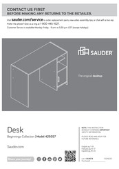 Sauder 429357 Instrucciones De Montaje