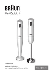 Braun MultiQuick 1 MQ10.202M WH Manual De Instrucciones