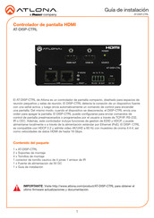 Panduit ATLONA AT-DISP-CTRL Guia De Instalacion