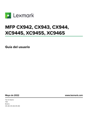 Lexmark CX944 Guia Del Usuario