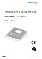 VWR avantor CO 3100 L Instrucciones De Operación