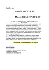 Siluet Perfect MICRO + AF Manual De Uso