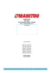 Manitou MI 18 G Instrucciones