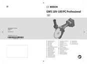 Bosch GWS 18V-180 PC Professional Manual Original