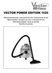 Vector POWER EDITION 1520 Instrucciones De Uso