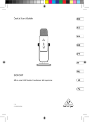 Behringer BIGFOOT Guia De Inicio Rapido