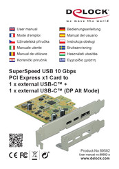 DeLOCK 89582 Manual Del Usuario