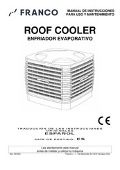 FRANCO ROOF COOLER Top Serie Manual De Instrucciones  Para Uso Y Mantenimiento