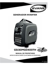 Thunder Evans GSI30MG0400TH Manual De Propietario