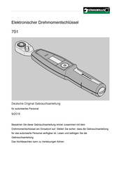 Stahlwille 701 Manual De Instrucciones