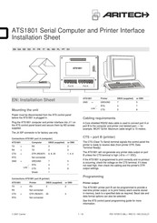 Aritech ATS1801 Instrucciones De Instalación