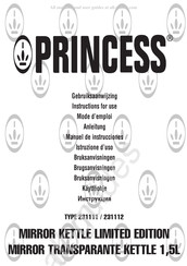 Princess 231111 Manual De Instrucciones