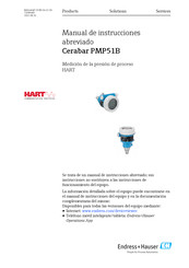 Endress+Hauser Cerabar PMP51B Manual De Instrucciones Abreviado