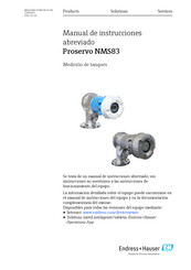 Endress+Hauser Proservo NMS83 Manual De Instrucciones Abreviado