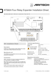 Aritech ATS624 Hoja De Instalación