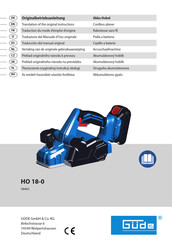 Gude HO 18-0 Traducción Del Manual Original