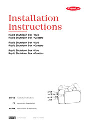 Fronius Rapid Shutdown Box - Duo Instrucciones De Instalación