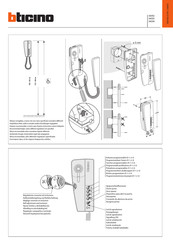 Bticino 344702 Manual De Instrucciones