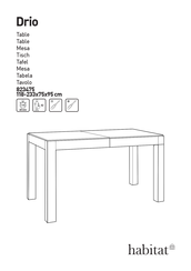 Habitat Drio 823475 Instrucciones De Montaje