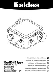 aldes EasyHOME Hygro COMPACT Classic Premium 6 P Instrucción De Instalación Y De Mantenimiento