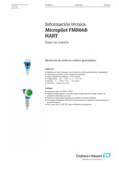 Endress+Hauser Micropilot FMR66B Información Técnica