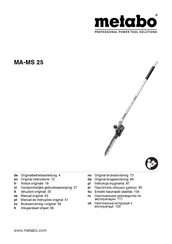 Metabo MA-MS 25 Manual Original