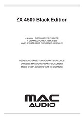 MAC Audio ZX 4500 BLACK EDITION Manual Del Propietário