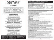 Denver CAU-435 Manual Del Propietário