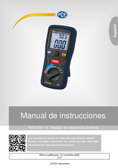 PCE Instruments PCE-ERT 10 Manual De Instrucciones