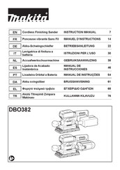 Makita DBO382 Manual De Instrucciones