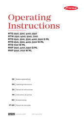 Fronius MTW 400i Instrucciones De Operación