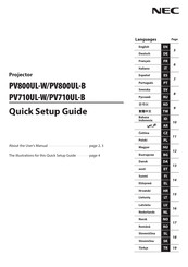 NEC PV710UL-W Guia De Inicio Rapido