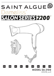 SAINT ALGUE Demeliss Salon 2200 Serie Manual De Instrucciones