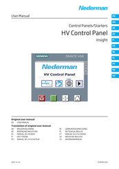 Nederman HV Control Panel Manual Del Usuario