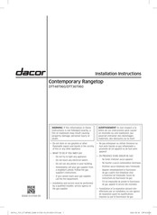 Dacor DTT48T960 Instrucciones De Instalación