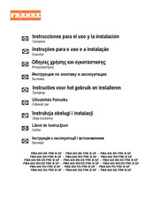 Franke FMA 805 BK Instrucciones Para El Uso Y La Instalacion