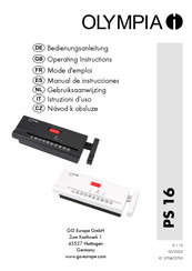 Olympia PS 16 Manual De Instrucciones